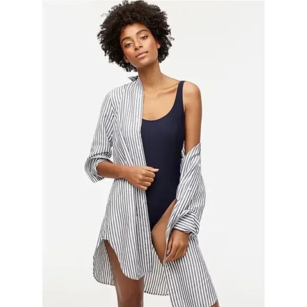 J. Crew Classic-fit Beach Shirt in Linen-Cotton Blend, Size M.